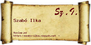 Szabó Ilka névjegykártya